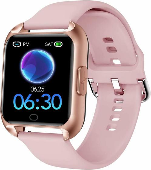 Roze Smartwatch voor Dames met 1.4”HD Touchscreen, Fitnes., Sieraden, Tassen en Uiterlijk, Smartwatches, Nieuw, Verzenden