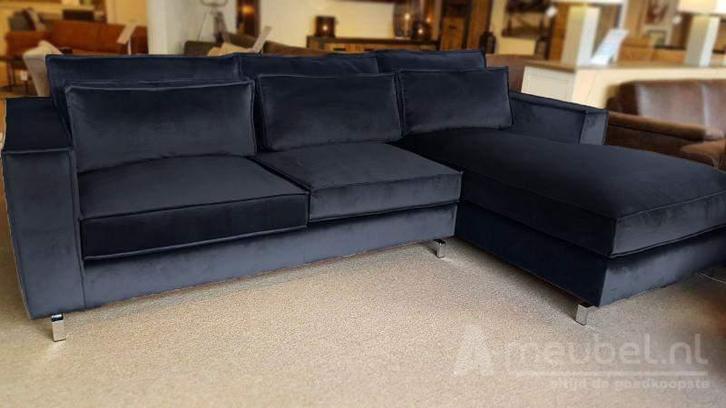 Loungebank Indijk - loungebanken - Blauw, Huis en Inrichting, Banken | Sofa's en Chaises Longues, 150 cm of meer, Nieuw, 250 tot 300 cm
