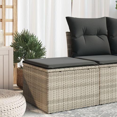 vidaXL Tuinkruk met kussen 55x55x37 cm poly rattan, Tuin en Terras, Tuinsets en Loungesets, Nieuw, Rotan, Verzenden
