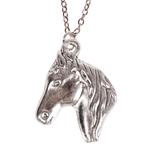 Kinderketting Zilverkleurig 45cm - Hangertje Paardenhoofd zi, Sieraden, Tassen en Uiterlijk, Kindersieraden, Ophalen of Verzenden