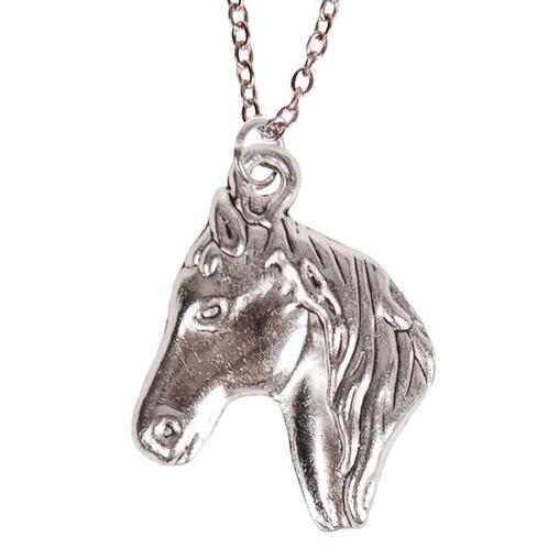 Kinderketting Zilverkleurig 45cm - Hangertje Paardenhoofd zi, Sieraden, Tassen en Uiterlijk, Kindersieraden, Nieuw, Ophalen of Verzenden