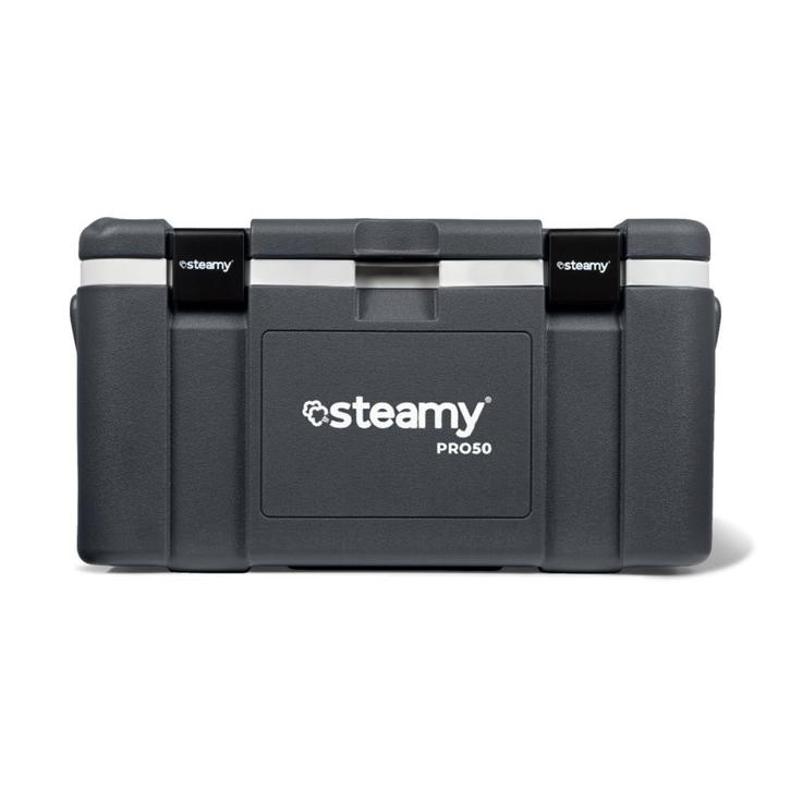Steamy Pro 50 (50 Liter) Koelbox Grijs + 2x koelelement L..., Caravans en Kamperen, Koelboxen, Koelbox, Nieuw, Koelelement, Verzenden