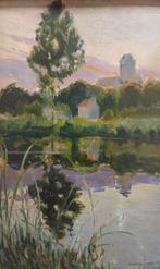 École Impressionniste française (XIX-XX) - Les reflets de, Antiek en Kunst, Kunst | Schilderijen | Klassiek