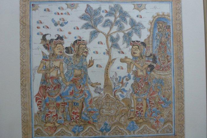 Kamasan Schildering - Bali - Indonesië - 20e eeuw, Antiek en Kunst, Kunst | Niet-Westerse kunst