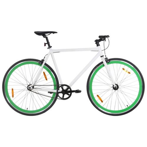vidaXL Fiets met vaste versnelling 700 c 51 cm wit en groen, Fietsen en Brommers, Fietsen | Racefietsen, Nieuw, Verzenden
