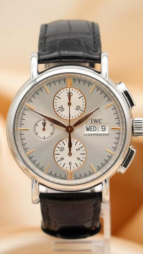 IWC Portofino Chronograph IW378302 uit 2011, Sieraden, Tassen en Uiterlijk, Horloges | Heren, Polshorloge, Gebruikt, Verzenden