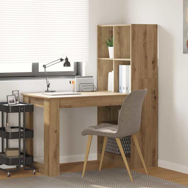 vidaXL Bureau artisanaal eikenkleurig 122 x 67 x 145 cm, Huis en Inrichting, Bureaus, Nieuw, Verzenden