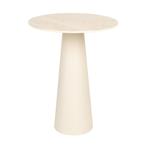 *WOONWINKEL* Ronde Bijzettafel Beige Travertin Look, Huis en Inrichting, Tafels | Bijzettafels, Verzenden, Nieuw