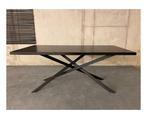 Eettafel Essenhout met Mikadopoot | Zwart-180x90 cm, Huis en Inrichting, Tafels | Eettafels, Ophalen of Verzenden, Nieuw