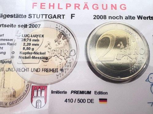 Duitsland. 2 Euro 2008F Hamburg - Vecchia Mappa (Zonder, Postzegels en Munten, Munten | Europa | Euromunten