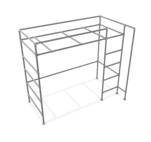 Steigerbuis Hoogslaper Basel | Staal 33.7 mm | Voet | DIY |, Huis en Inrichting, Slaapkamer | Bedden, Ophalen of Verzenden