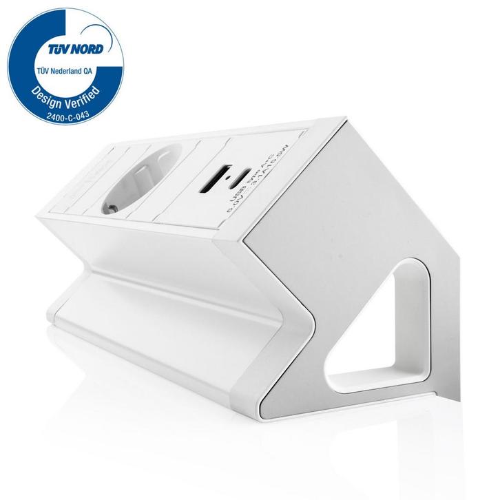 *WOONWINKEL* Lavis Power Desk Up® 2.0 Bureau Stekkerdoos Wit, Huis en Inrichting, Bureaus, Nieuw, Verzenden