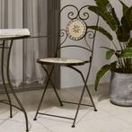 vidaXL Bistrostoelen 2 st inklapbaar keramiek, Tuin en Terras, Tuinstoelen, Verzenden, Nieuw