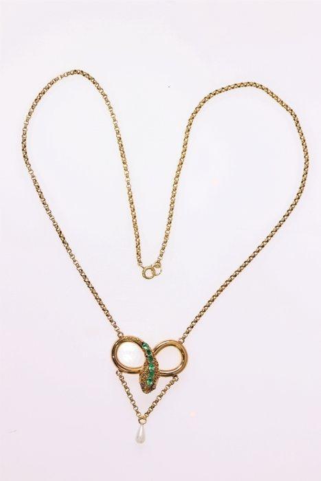 Halsketting - 18 karaat Geel goud Diamant (Natuurlijk) -, Sieraden, Tassen en Uiterlijk, Kettingen