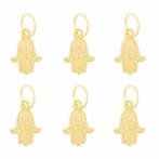 Haarspeld haarringen - Bedel hamsa 1,5cm - Goud - Set van 6, Nieuw
