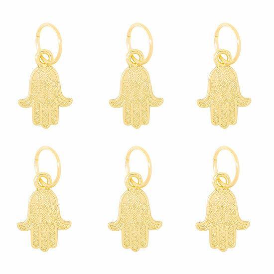 Haarspeld haarringen - Bedel hamsa 1,5cm - Goud - Set van 6, Sieraden, Tassen en Uiterlijk, Uiterlijk | Haarverzorging