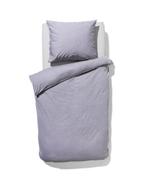 HEMA Dekbedovertrek chambray 140x200/220 lichtgrijs, Verzenden, Nieuw