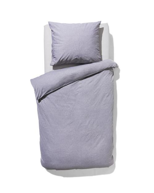 HEMA Dekbedovertrek chambray 140x200/220 lichtgrijs, Huis en Inrichting, Slaapkamer | Beddengoed, Nieuw, Verzenden