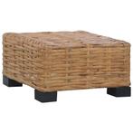 vidaXL Salontafel 47x47x28 cm natuurlijk rattan, Verzenden, Nieuw, Rotan