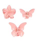 Haarklemmen Set Klein Vlinder Bloem Licht Roze, Verzenden, Nieuw