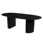 Mangohouten Eettafel Maeve 240x110 cm zwart, Huis en Inrichting, Tafels | Eettafels, Verzenden, Nieuw, Industriële meubels, Overige vormen