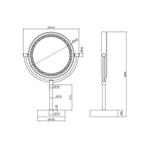 Scheerspiegel Wiesbaden Met LED Verlichting 20cm Staand 5x, Huis en Inrichting, Ophalen of Verzenden, Nieuw