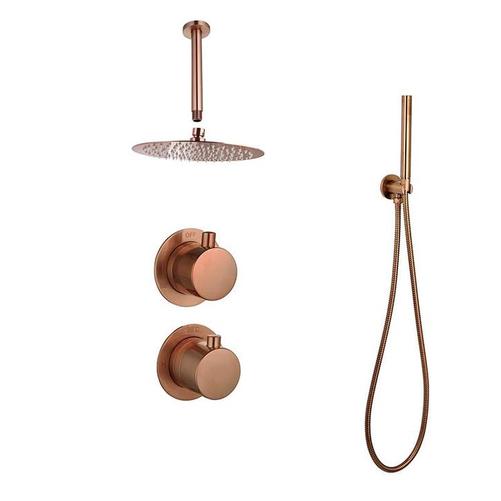 Sani Royal Inbouw Regendouche Doucheset Brons Messing, Doe-het-zelf en Verbouw, Sanitair