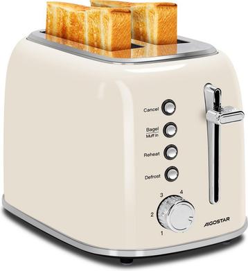 Aigostar Retro Broodrooster - Toaster - 800W - Beige beschikbaar voor biedingen
