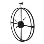 IvoQ Wandklok Zwart Industrieel Metaal 60 cm, Verzenden, Nieuw