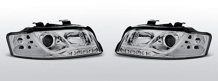 Koplampen Tube Light | Audi A4 B6 2000-2004 | chroom, Auto-onderdelen, Verlichting, Nieuw, Audi, Verzenden