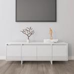 vidaXL Tv-meubel 120x30x40,5 cm bewerkt hout hoogglans wit, 100 tot 150 cm, Verzenden, Nieuw, Minder dan 100 cm