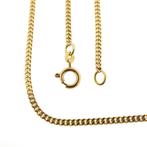 Gouden gourmetschakel ketting | 61 cm (unisex), Ophalen of Verzenden, Gebruikt, Overige kleuren, Goud