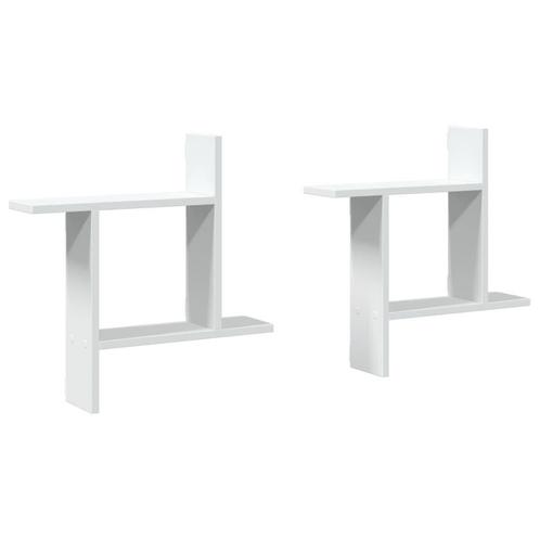 Witte Wandschappen vidaXL 50x12x50 cm - Praktisch | OP = OP, Huis en Inrichting, Woonaccessoires | Wandplanken en Boekenplanken