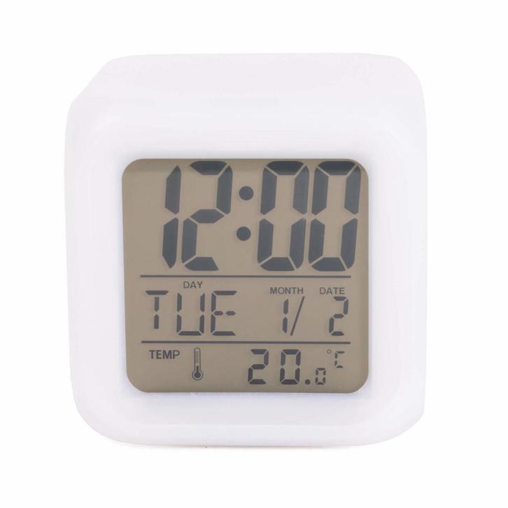 Benson Digitale wekker met LED-verlichting - 8 x 8 x 8 cm..., Huis en Inrichting, Woonaccessoires | Klokken, Nieuw, Ophalen of Verzenden