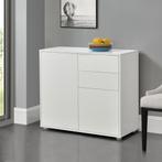 Commode Paarl druk en open 74x79x36 cm wit mat, Huis en Inrichting, Kasten | Dressoirs, Verzenden, Nieuw