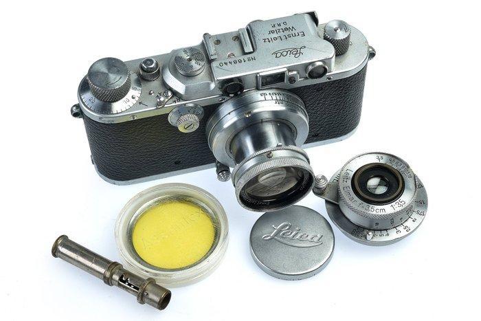 Leica Leica III met objectieven 50mm en 35mm Analoge camera, Verzamelen, Fotografica en Filmapparatuur