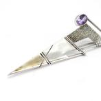 Zilver, 925 Sterling Zilver & Amethist - Broche - Art Deco