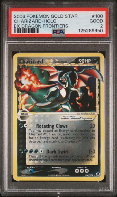 Charizard Gold Star  Delta Species (DF 100) PSA 2, Hobby en Vrije tijd, Verzamelkaartspellen | Pokémon, Nieuw, Ophalen of Verzenden
