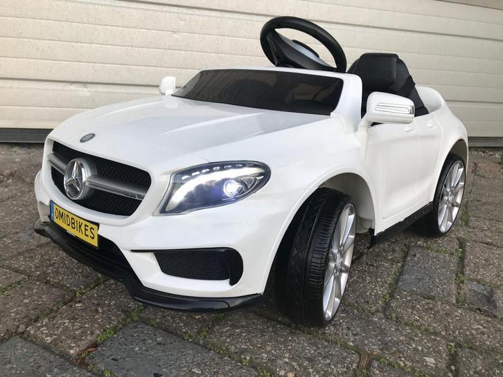 Kinder Accu Auto  GLA45 AMG 12v zwart Of Wit RC- Leder zit, Kinderen en Baby's, Speelgoed | Buiten | Accuvoertuigen, Nieuw, Ophalen of Verzenden
