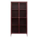 *WOONWINKEL* Wandkast Met Ribbelglas Rood, Huis en Inrichting, Kasten | Wandmeubels, Verzenden, Nieuw