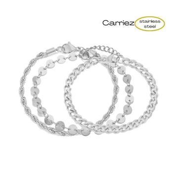 Armbanden set van 3 goud of zilver - stainless steel beschikbaar voor biedingen