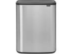 Brabantia Bo Touch Bin Prullenbak - 60 liter - Matt Steel, Huis en Inrichting, Verzenden, Zo goed als nieuw