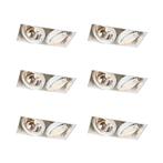 Set van 6 Inbouwspot wit draai- en kantelbaar AR111 Trimless, Nieuw, Overige materialen