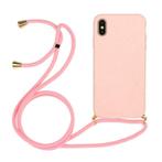 iPhone Xs Max Crossbody TPU Hoesje met Koord Roze, Ophalen of Verzenden, Nieuw