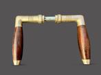 Ontwerp Deurklink - 1910-1920 - Messing met hoornhandvatten, Antiek en Kunst, Curiosa en Brocante