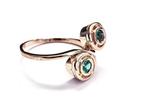 Zonder Minimumprijs - Ring - 9 kt. Roségoud, Zilver -, Nieuw