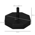 TRUUSK Parasolvoet Voor 38 Mm / 48 Mm Parasols, Te Vullen Me, Tuin en Terras, Parasols, Verzenden, Nieuw