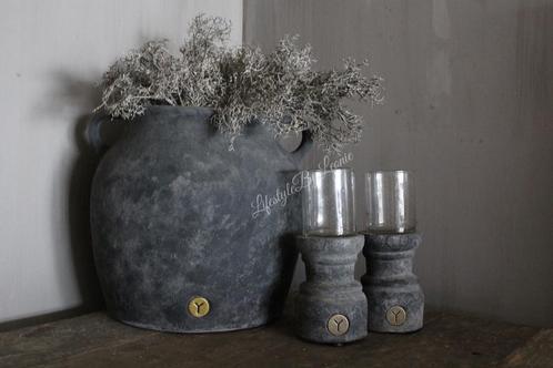 Brynxz grote kruik met 2 oren Stone 35 x 33 cm, Huis en Inrichting, Woonaccessoires | Vazen, Nieuw, Ophalen of Verzenden