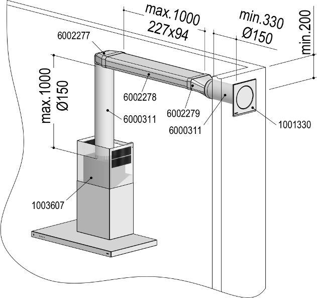 Berbel 1090058 luchtafvoer aansluitset, Witgoed en Apparatuur, Afzuigkappen, Nieuw, Verzenden