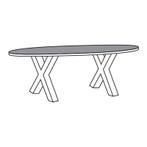 Eettafel TOV-X Pieterburen - eettafel, Nieuw, Overige materialen